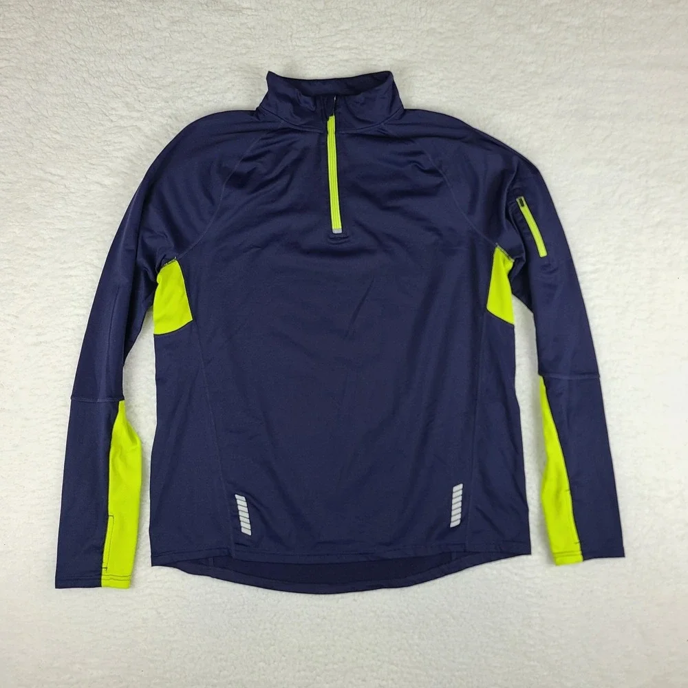FILA Sport Sweater Mens‎ XL Navy Blue Fitted Running Performance Tech Golf